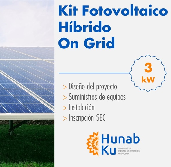 Kit Fotovoltaico Hibrido On Grid 3 KW